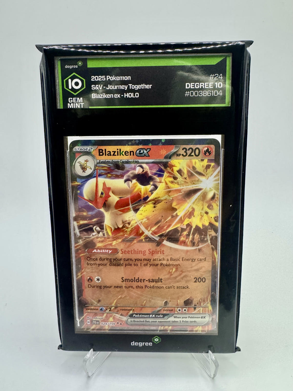 Blaziken EX Degree GEM-MT 10