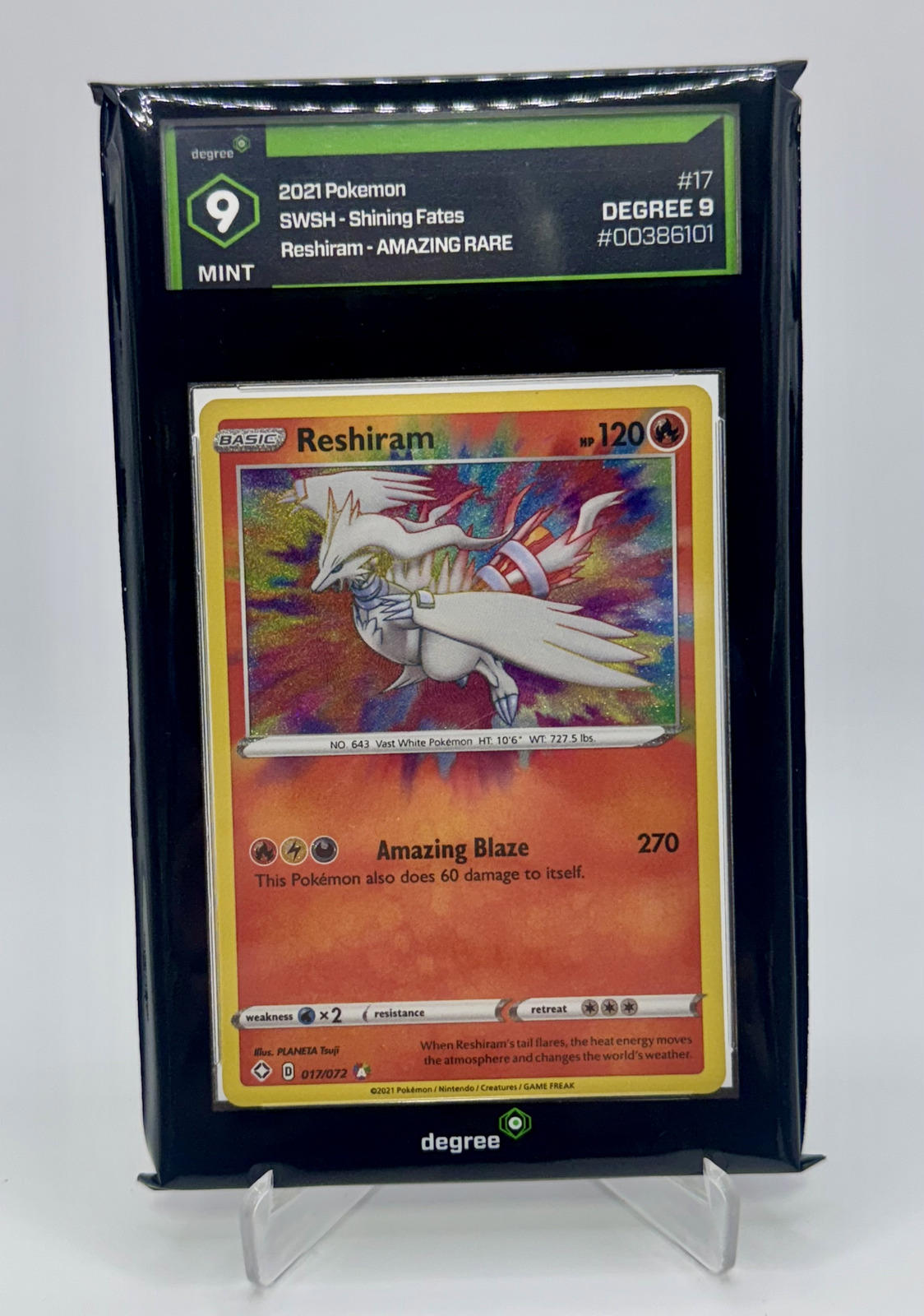 Reshiram- Amazing Rare Degree Mint 9