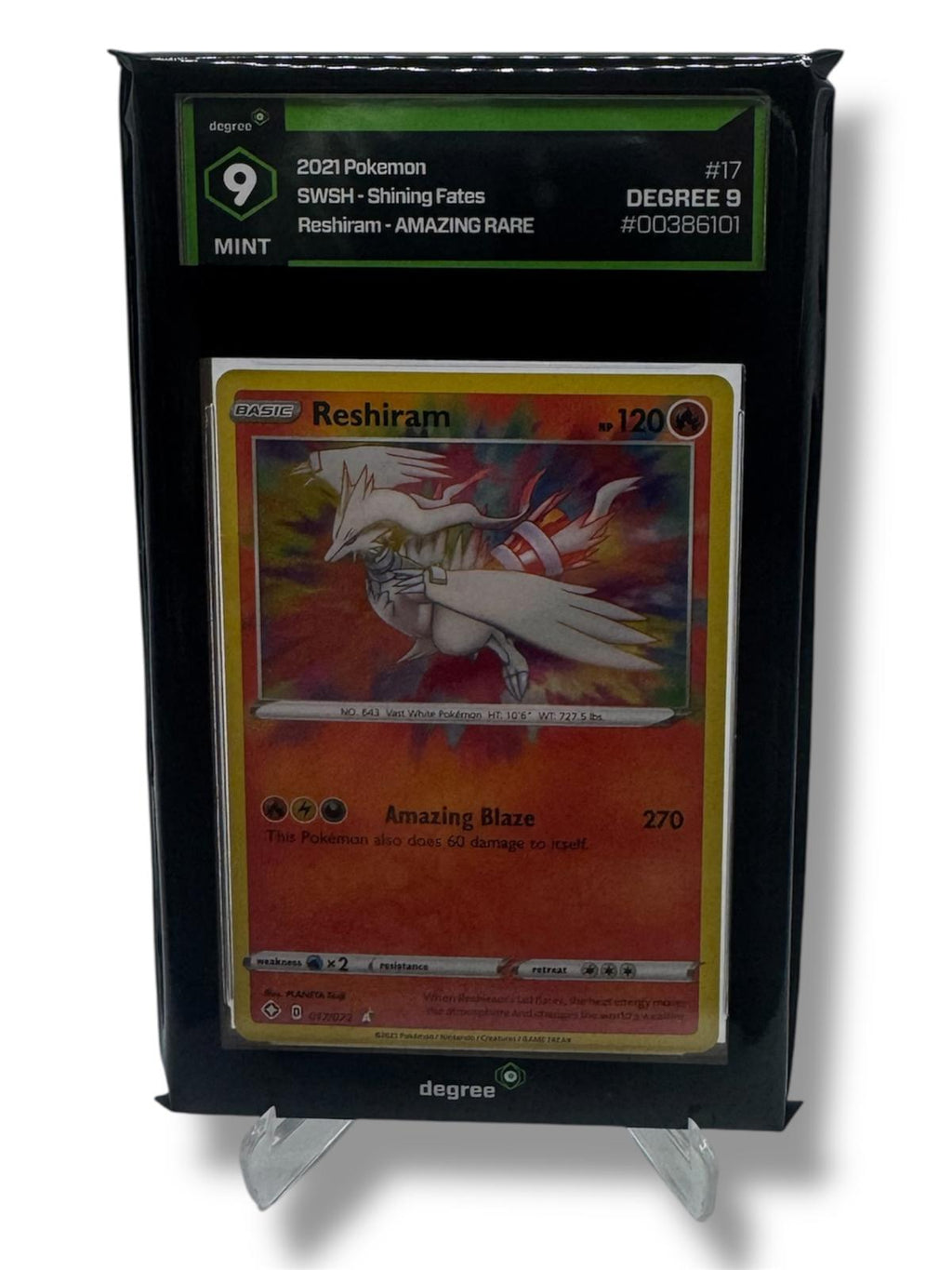 Reshiram- Amazing Rare Degree Mint 9