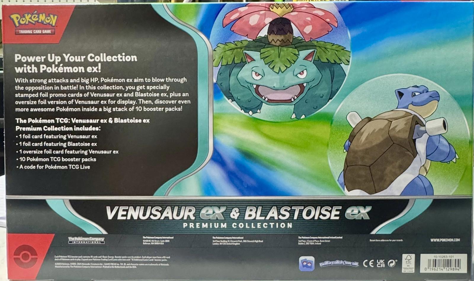Pokemon Venusaur EX & Blastoise EX Premium Collection Box Sealed