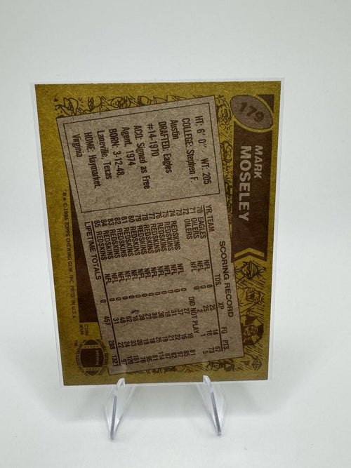 1986 Topps #179 Mark Moseley