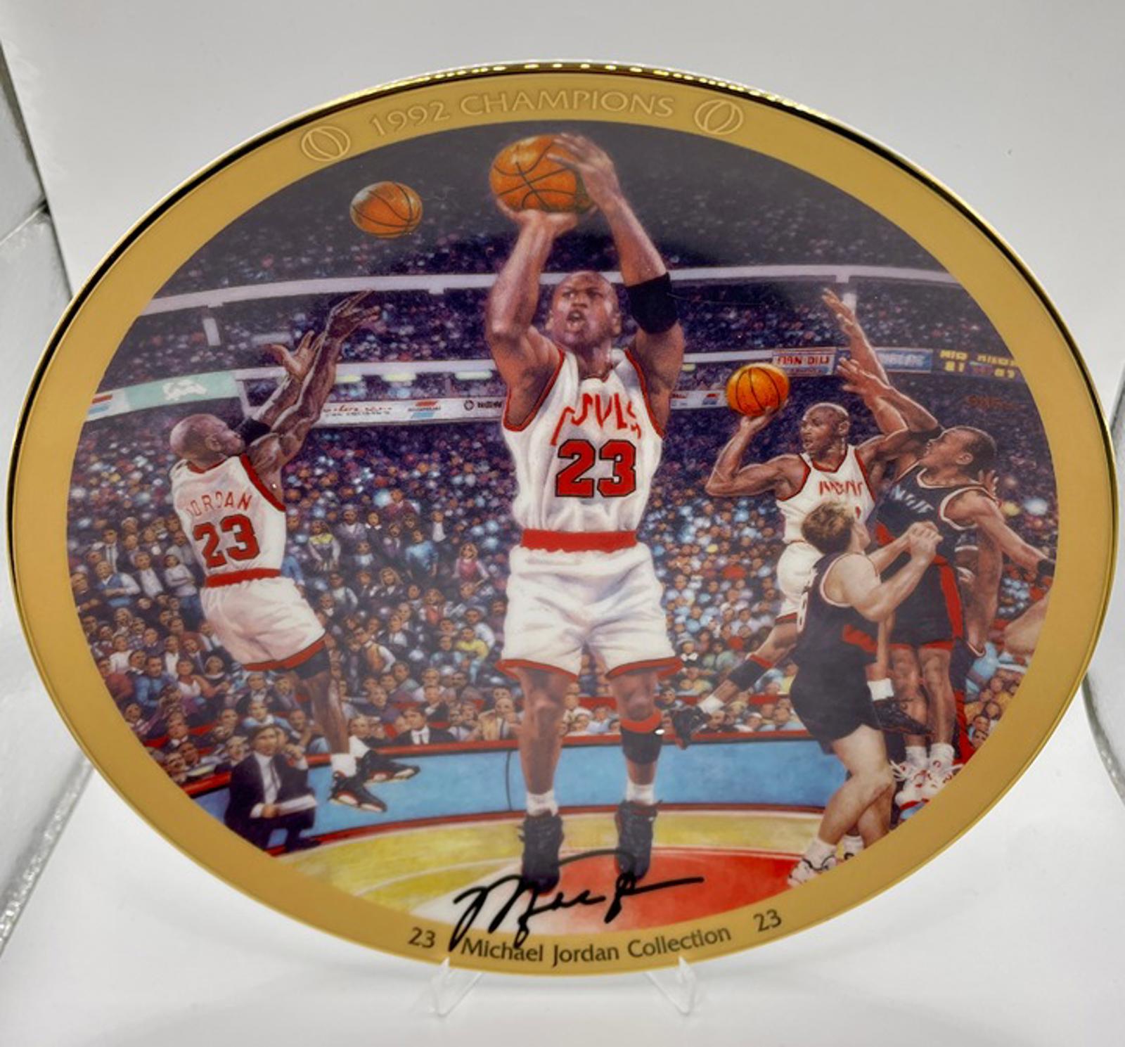 Michael Jordan #3 collector plate 1992 Champions w/ COA