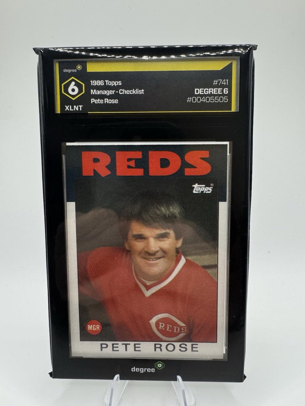 1986 TOPPS PETE ROSE #741 DEGREE 6