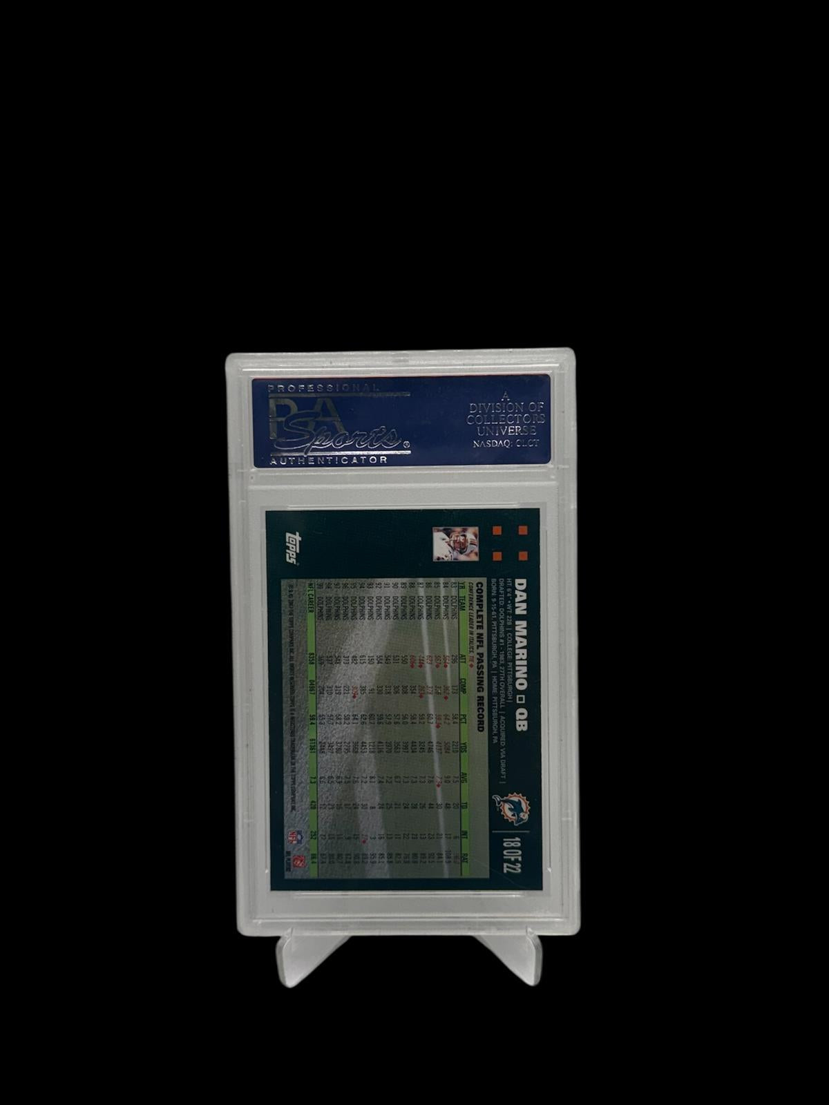 2007 Dan Marino TOPPS PSA GEM-MT 10