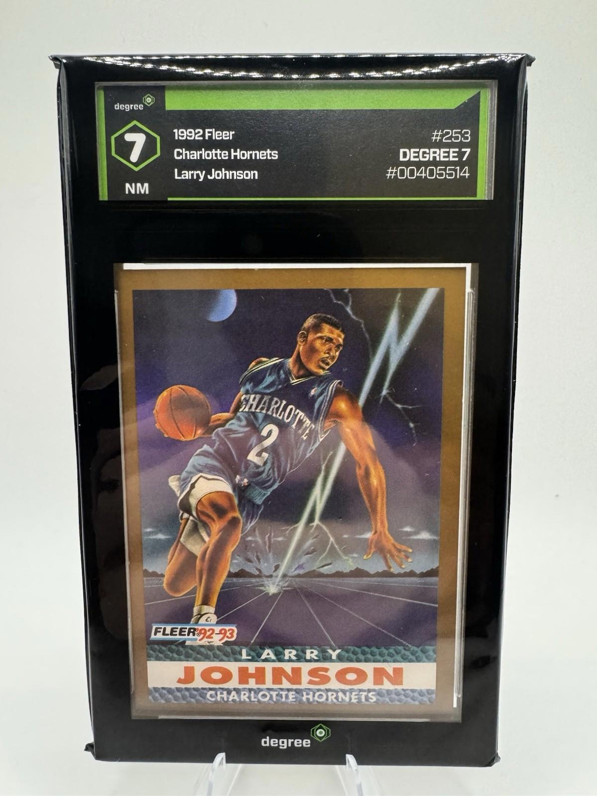 1992 Fleer Provision Larry Johnson DEGREE 7 #253 Charlotte Hornet